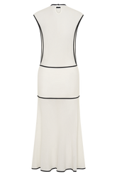 Aris Sleeveless Sheer Maxi Dress - Black/White