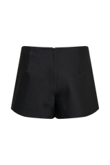 Anne Satin Mini Short - Black