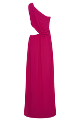 Aria Chiffon Cut Out Maxi Dress - Fuchsia