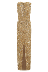 Astor Hand Embellished Maxi Dress - Gold