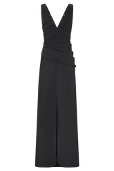 Axton Low Neck Maxi Dress - Black