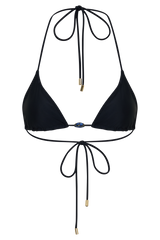 Blossom Classic Triangle Bikini Top - Black