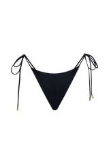 Blossom Side Tie Bikini Bottom - Black