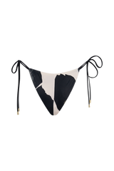 Blossom Side Tie Bikini Bottom - Ivory Oversized Floral Print