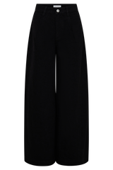 Bobby Oversized Jean With Front Pleat - Black