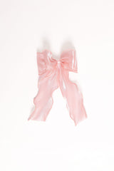 Poppy Hair Bow - Pale Pink