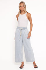 Jenni Wide Leg Pant - Light Wash