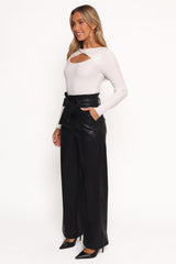 Kieran Faux Leather Pant - Black
