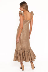 Romola Midi Dress - Bronze