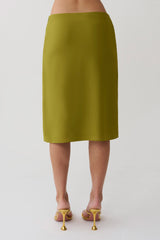 Amelia Chiffon Midi Skirt - Green