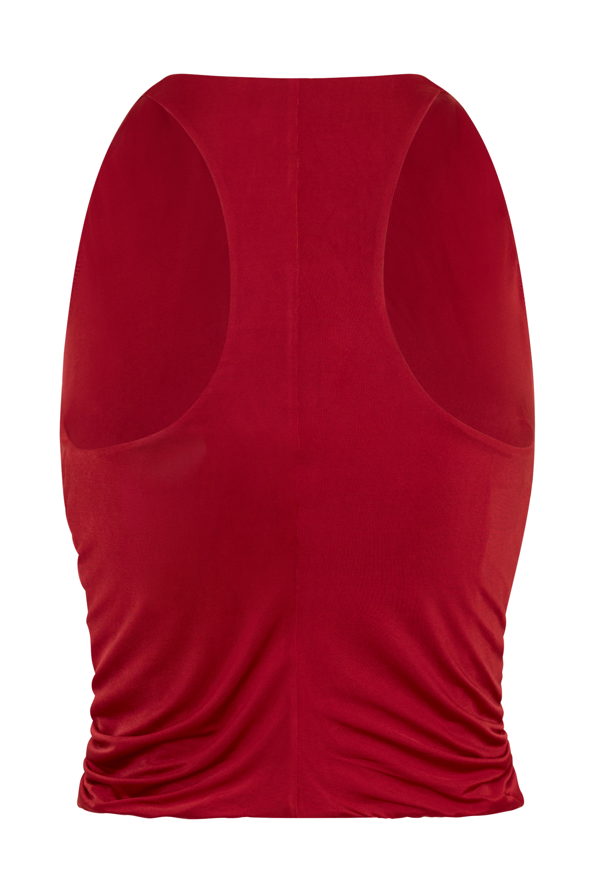 Alessandra Slinky Ruffle Top - Ruby