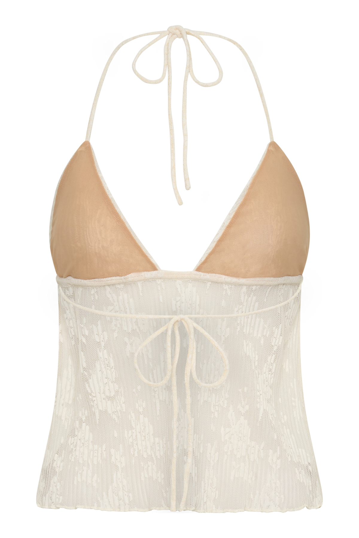 Ambrose Lace Cami Halter Top - Ivory
