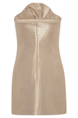 Annette Linen Mini Dress - Gold