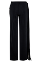 Aspyn Slinky Gathered Wide Leg Pants - Black