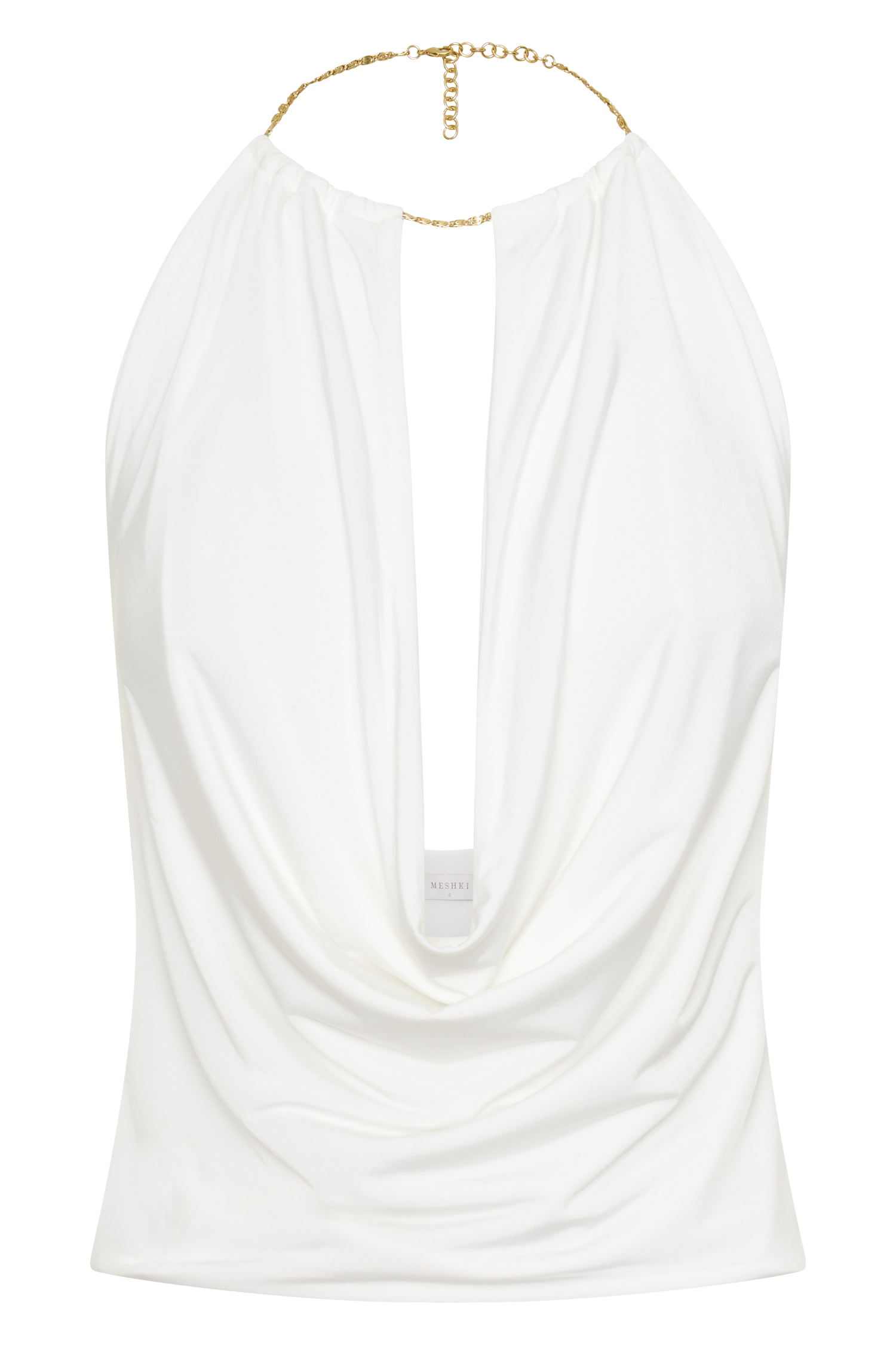 Banks Halter Neck Top With Hardware - White