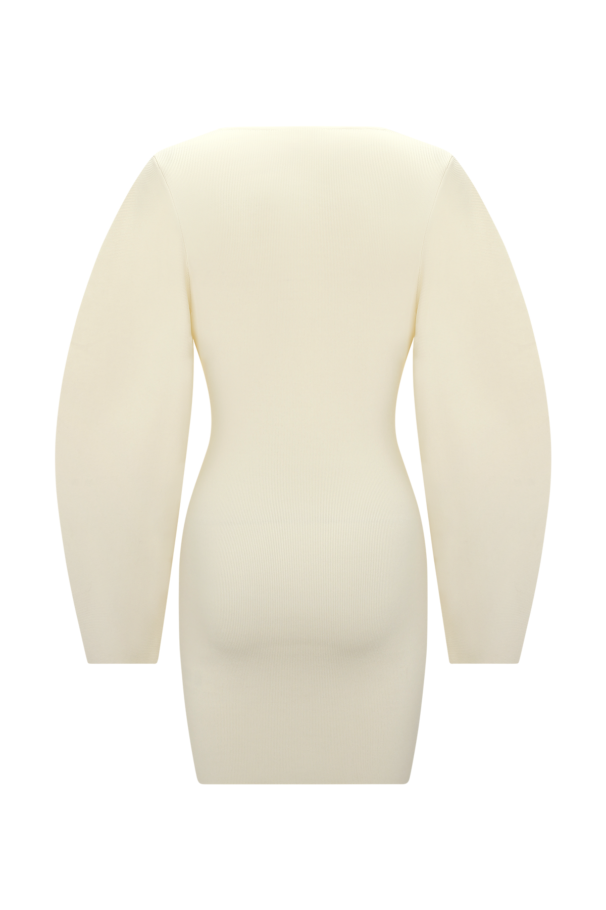 Billy Balloon Sleeve Knit Mini Dress - Ivory