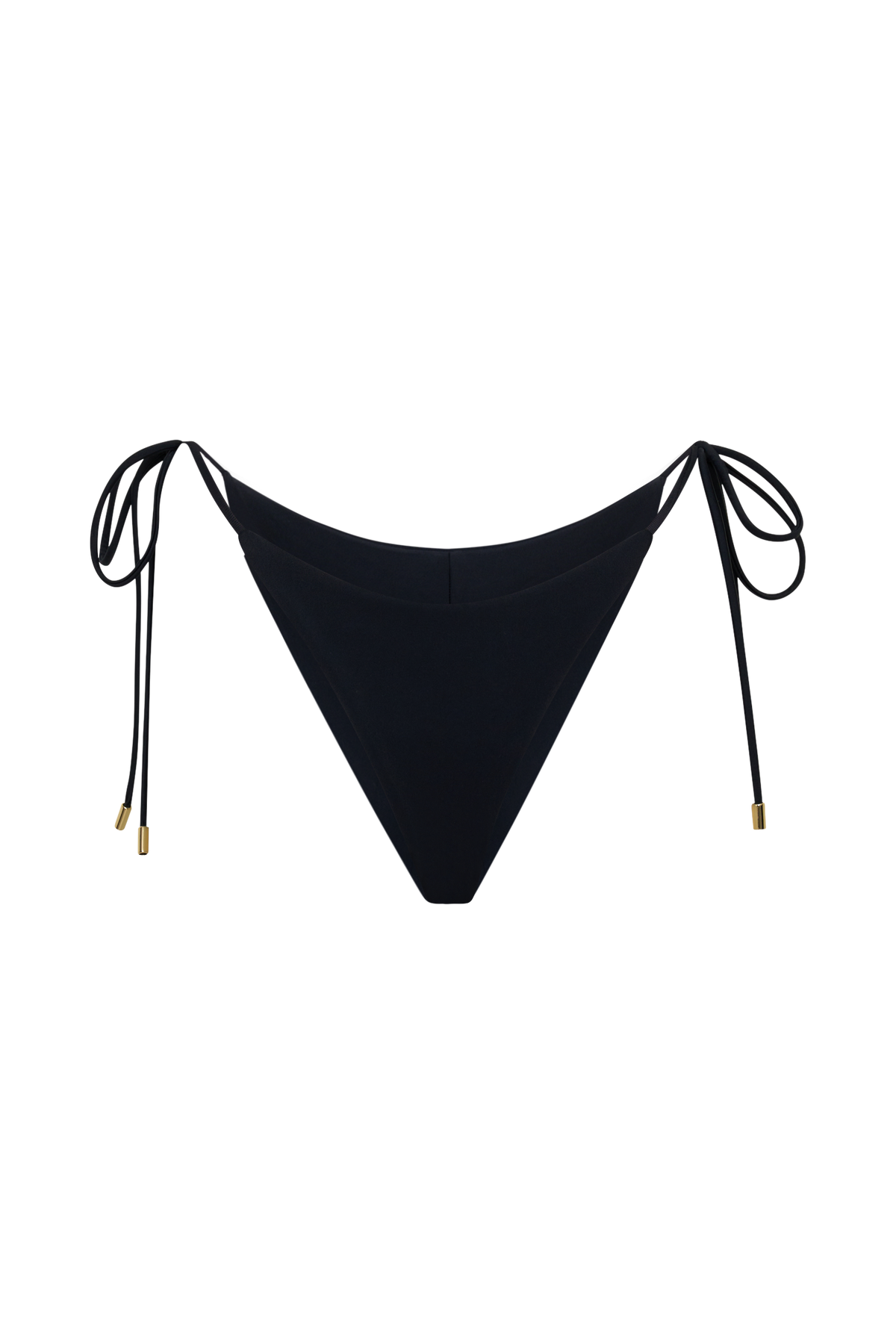 Blossom Side Tie Bikini Bottom - Black