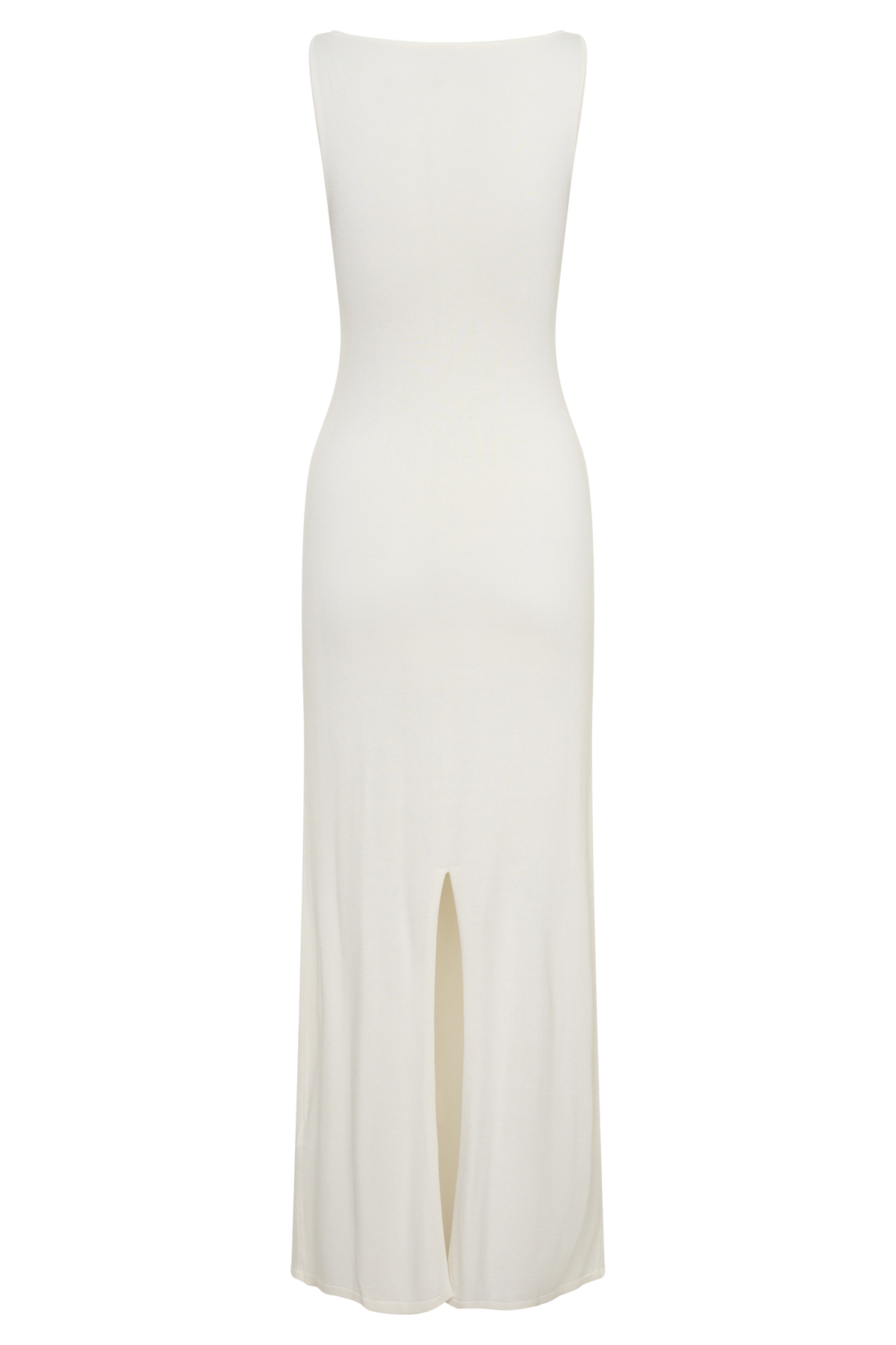 Boston Boat Neck Sleeveless Midi Dress - Ivory