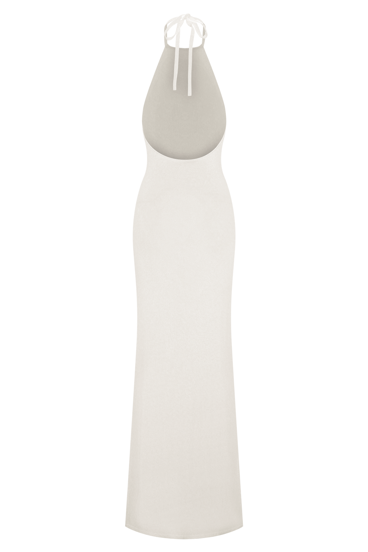 Brock Knit Halter Maxi Dress - White