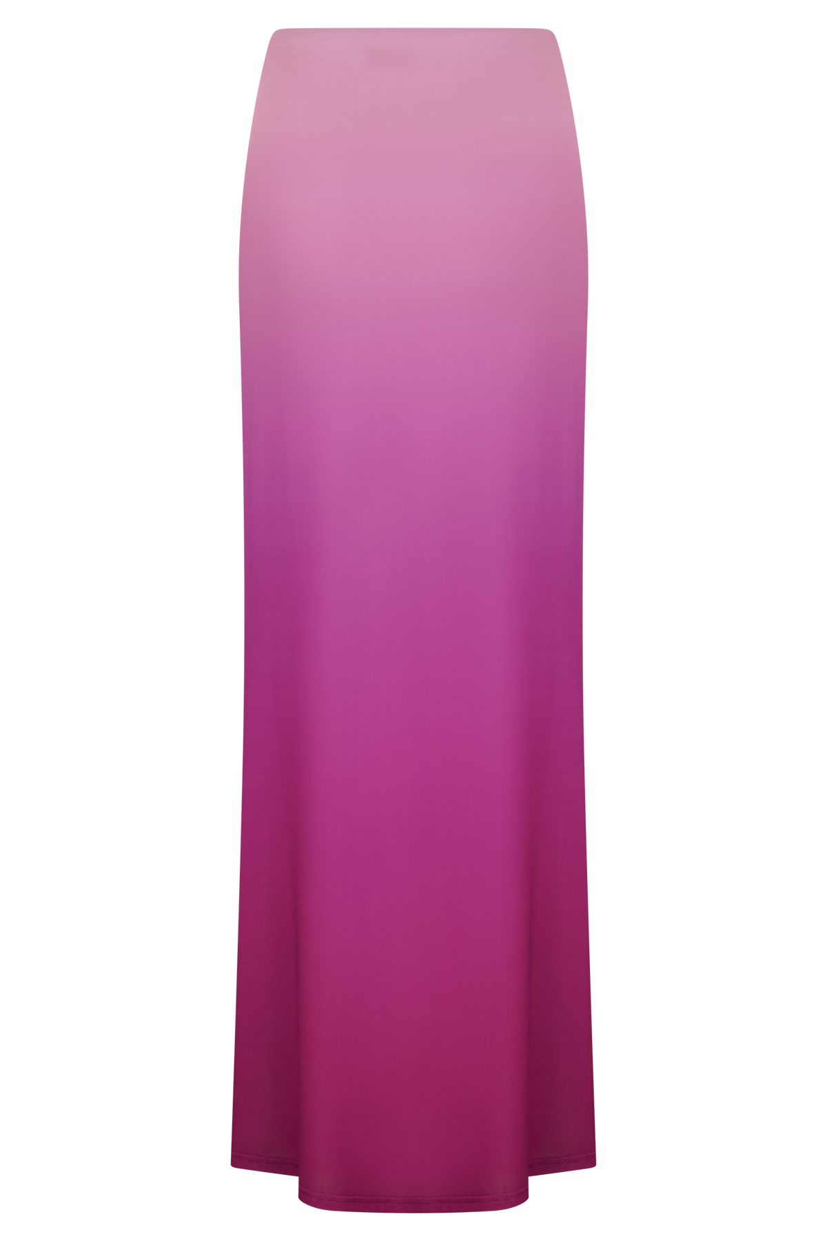 Bruna Slinky Fishtail Maxi Skirt - Ombre Pink