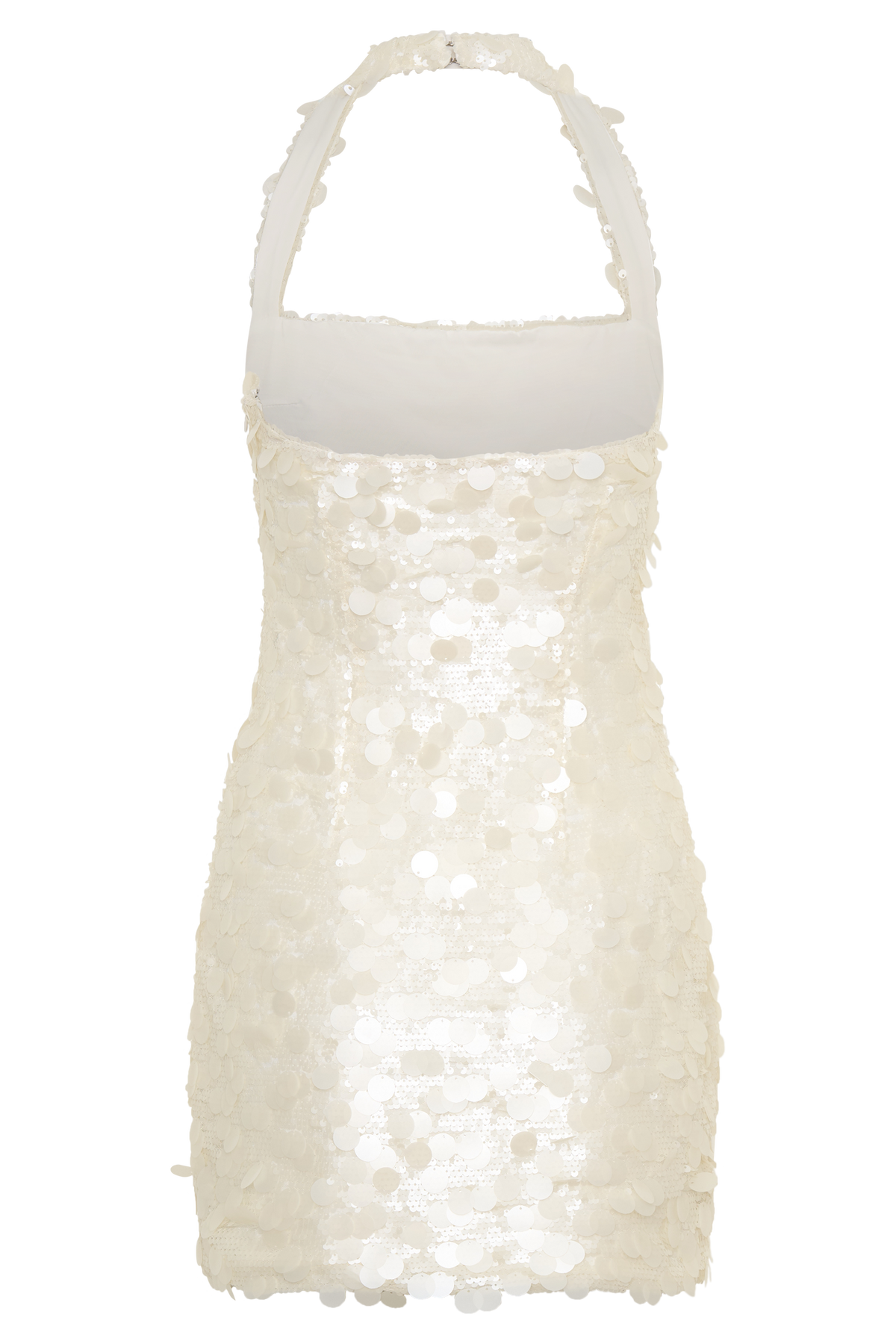 Caralee Sequin Halter Mini Dress - Ivory
