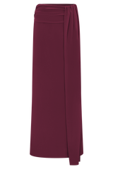 Celina Chiffon Overlay Maxi Skirt - Cherry Red