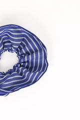 Corina Scrunchie - Blue Stripe