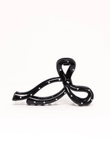 Nova Hair Clip - Black Polka Dot