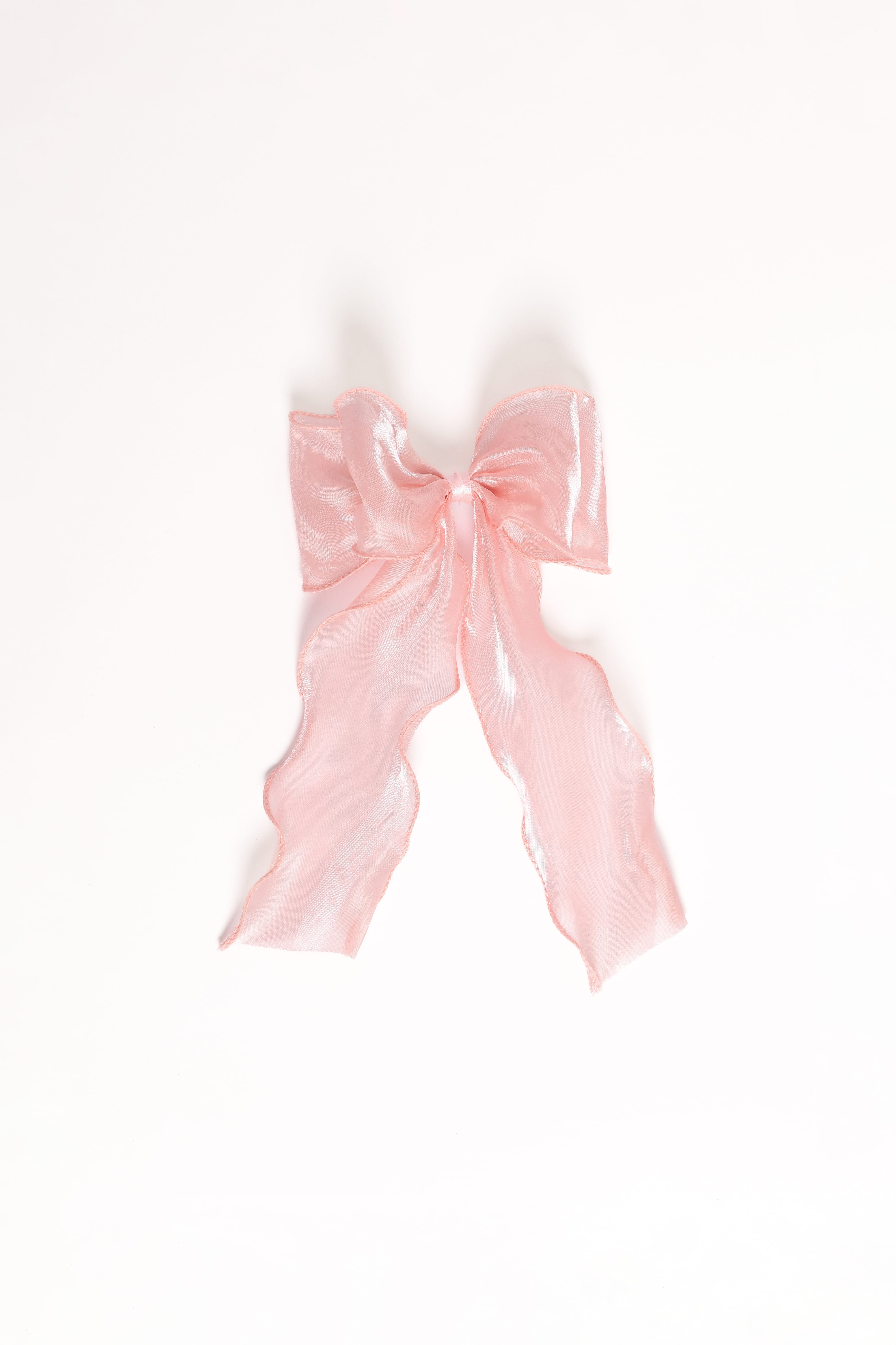 Poppy Hair Bow - Pale Pink