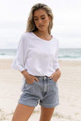 Daisy Shorts - Light Blue Wash