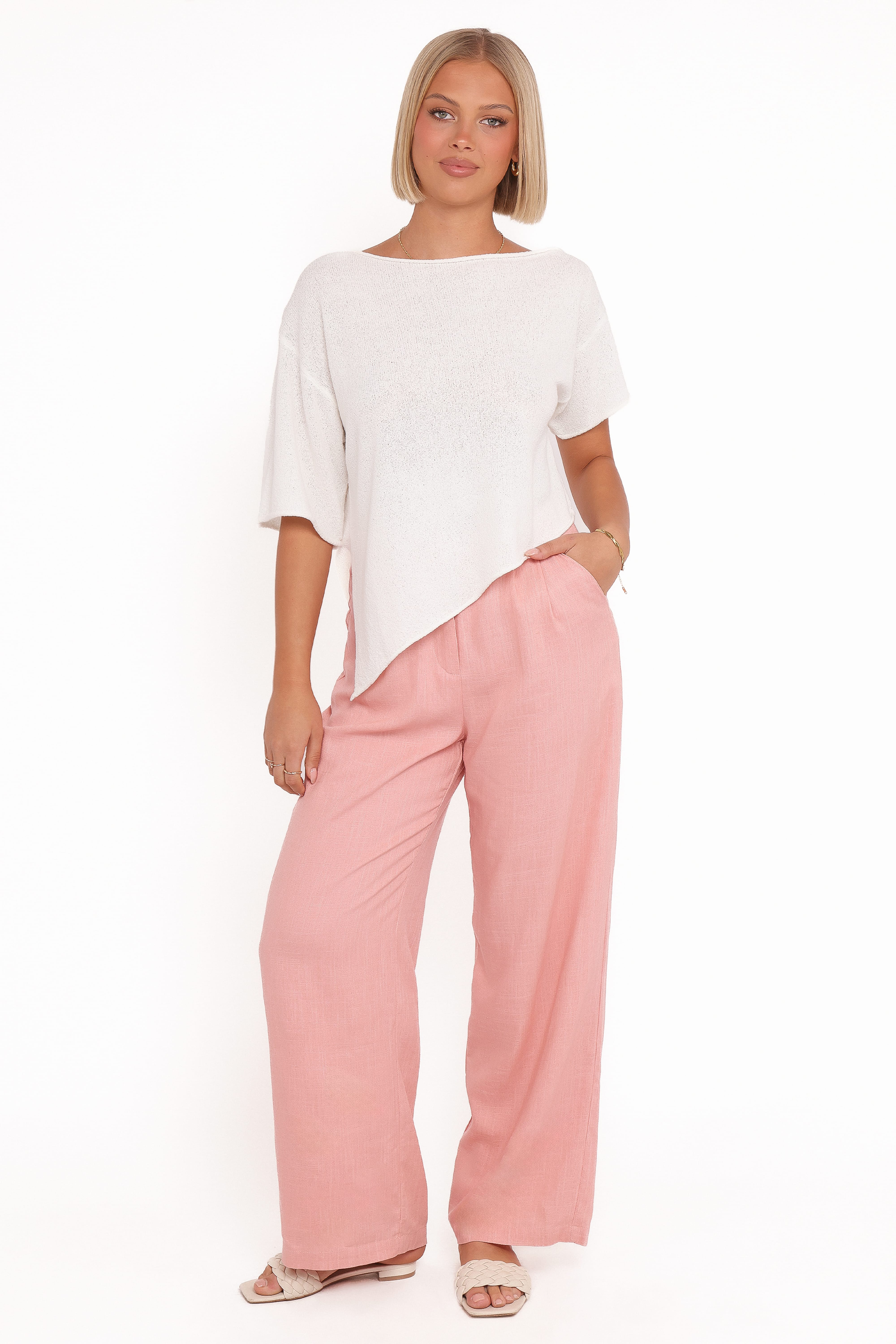Dean Linen Pants - Light Pink