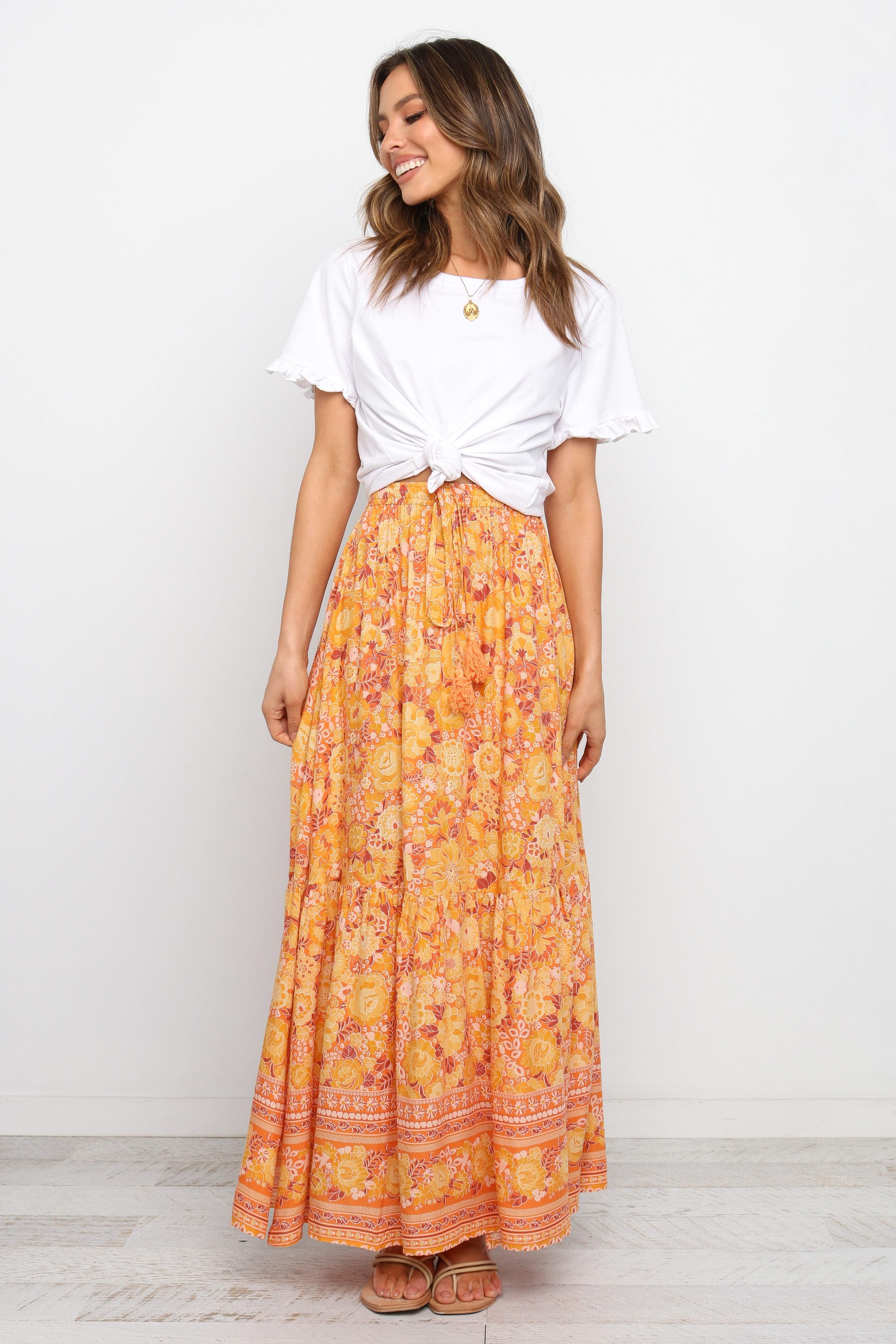 Nyasa Skirt - Orange
