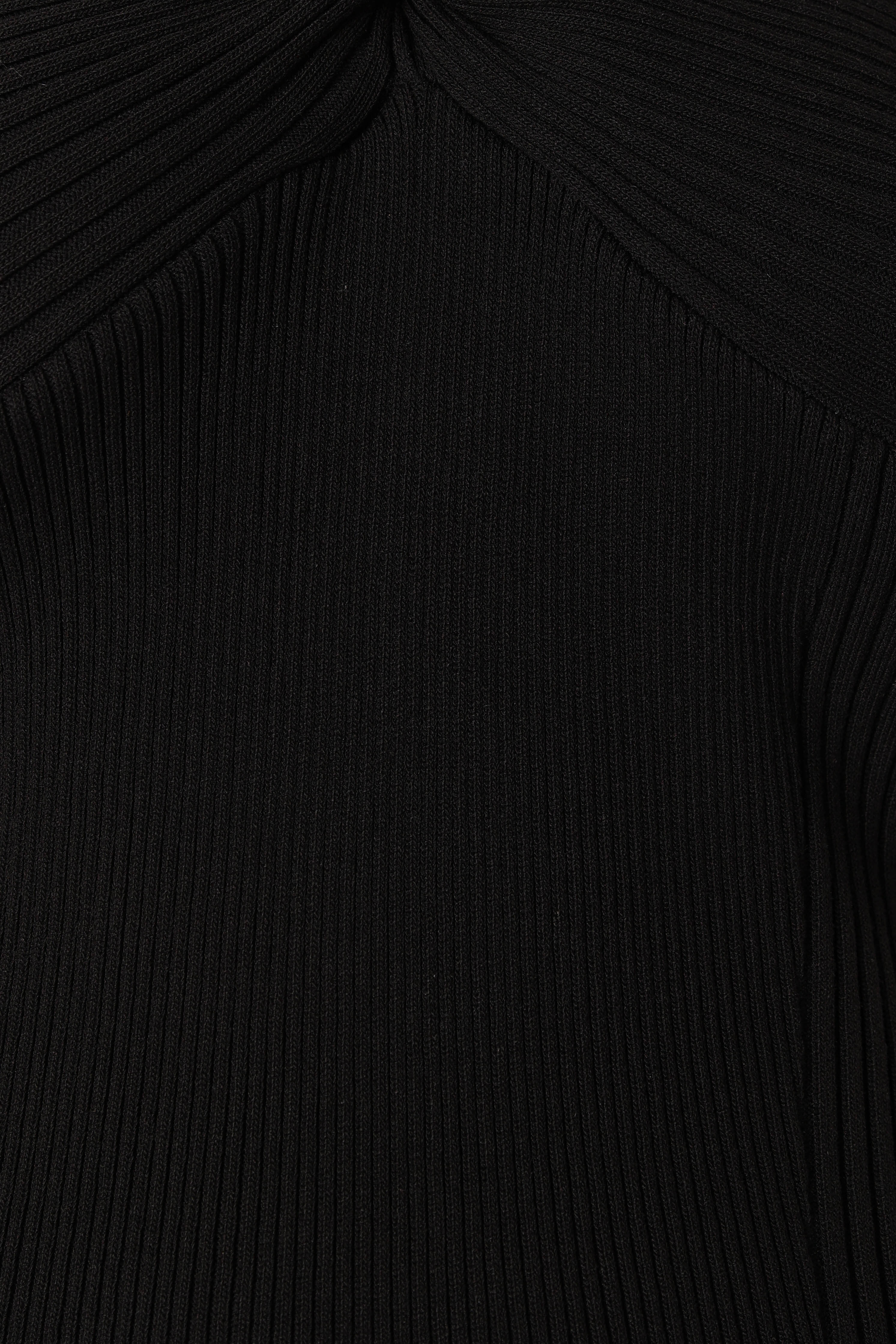 Halle One Shoulder Midi Dress - Black