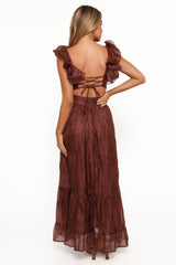 Harmony Maxi Dress - Brown Floral