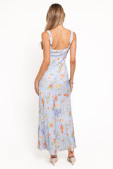 Lunaria Maxi Dress - Blue Floral