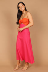 Rosetta Dress - Fuchsia/Orange