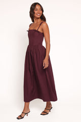Zenobia Midi Dress - Cherry
