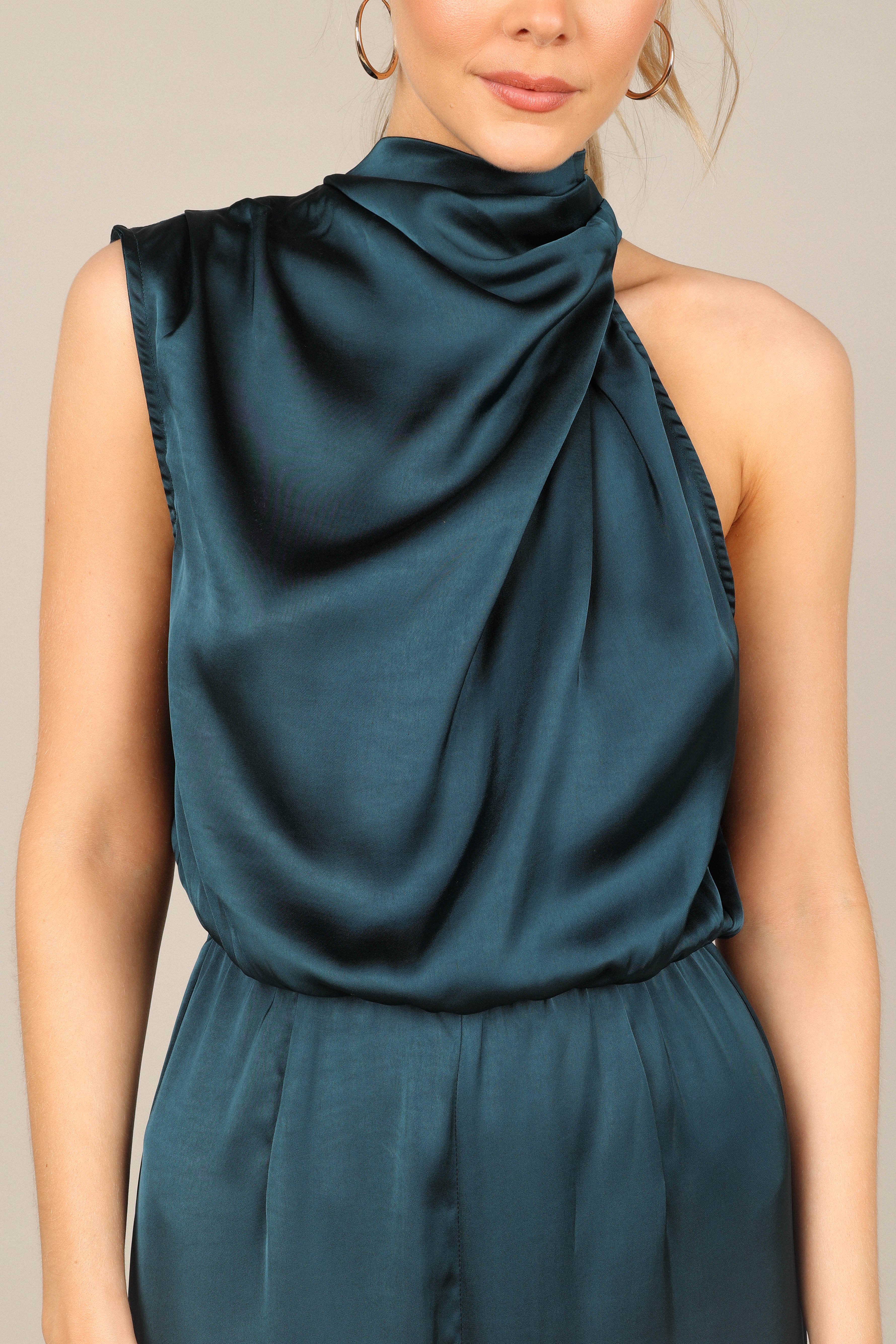 Savannah One Shoulder Jumpsuit - Teal