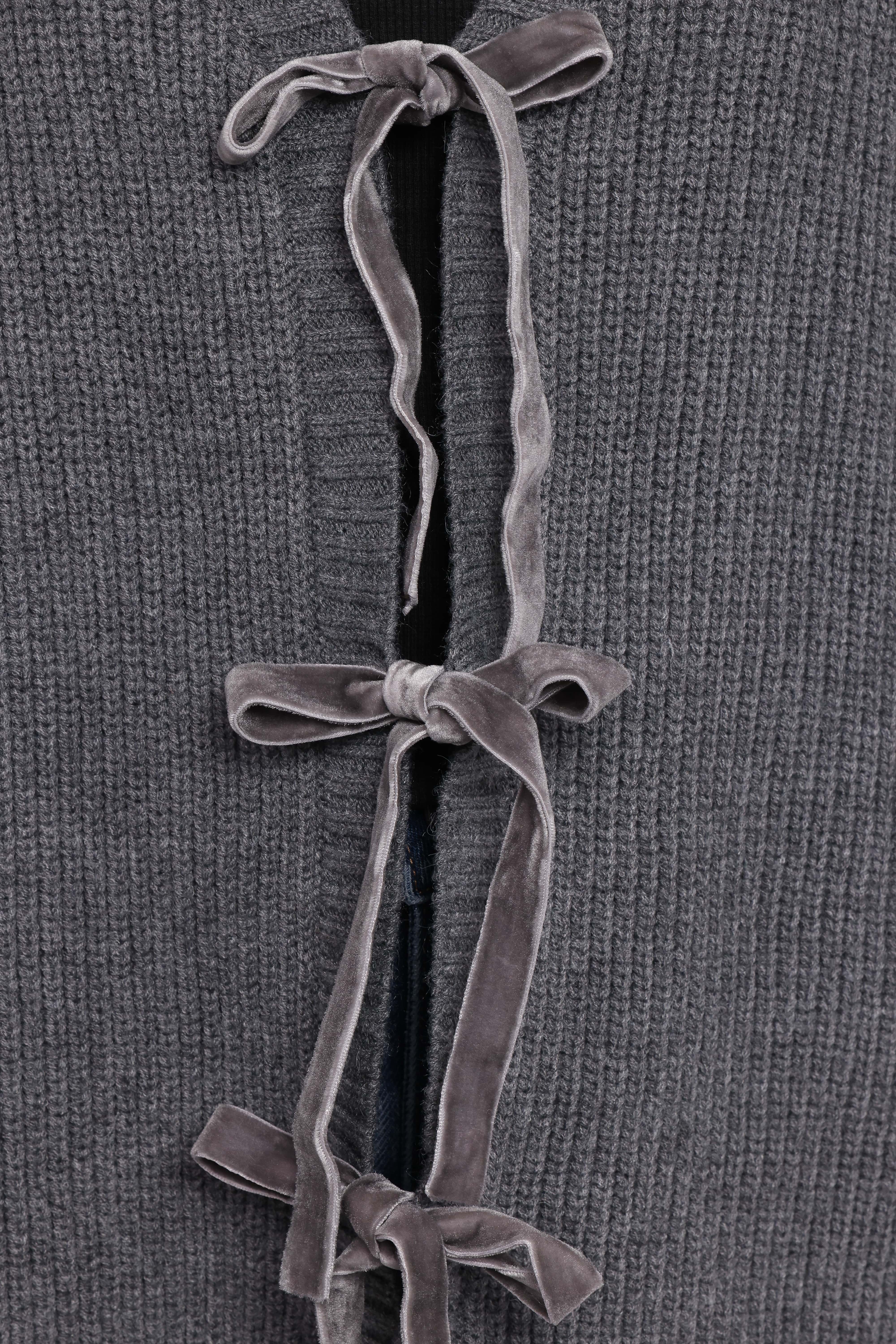 Hammond Tie Up Cardigan - Grey