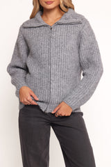 Miffy Zip Through Cardigan - Grey