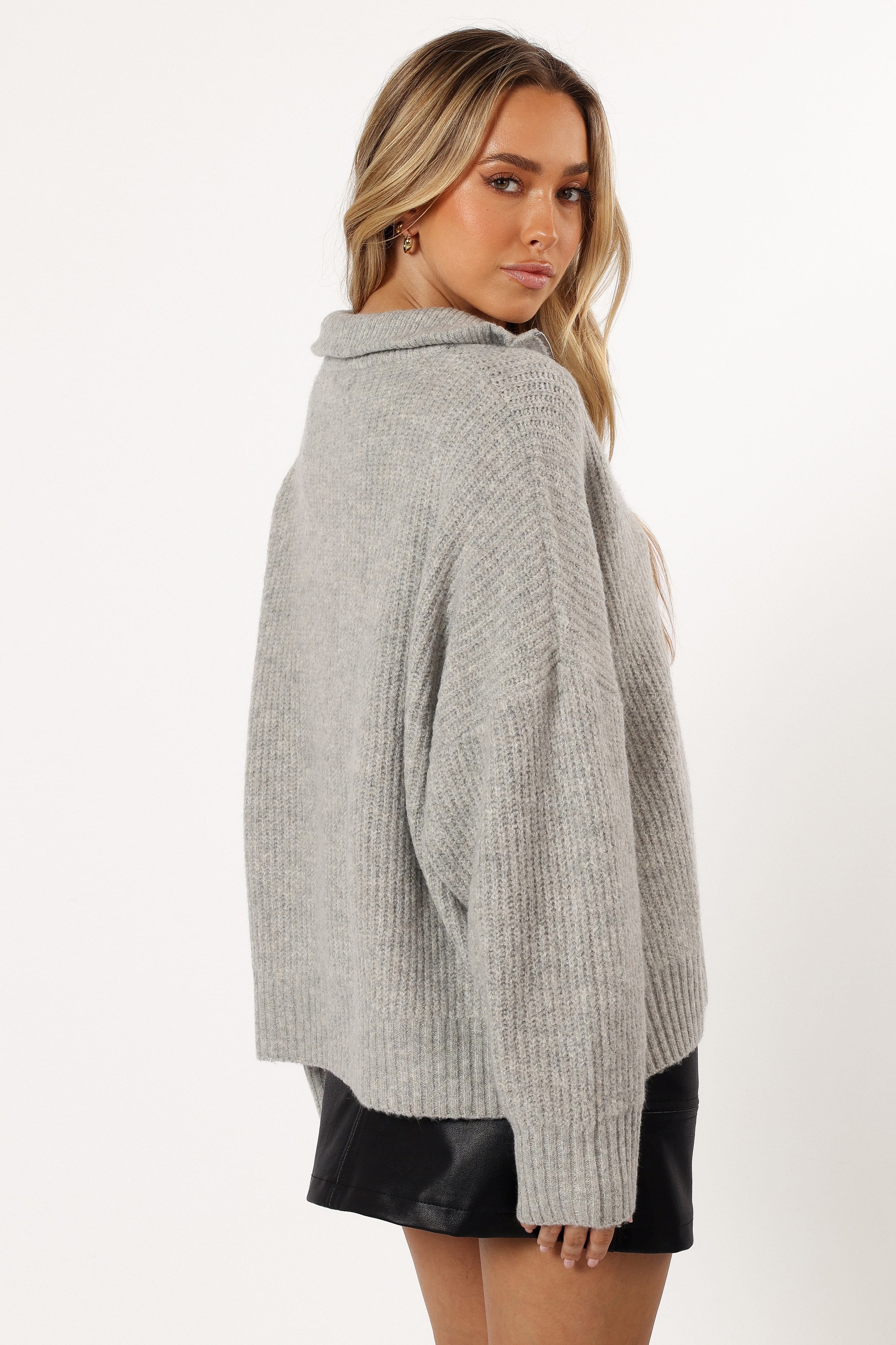 Miranda Knit Sweater - Grey