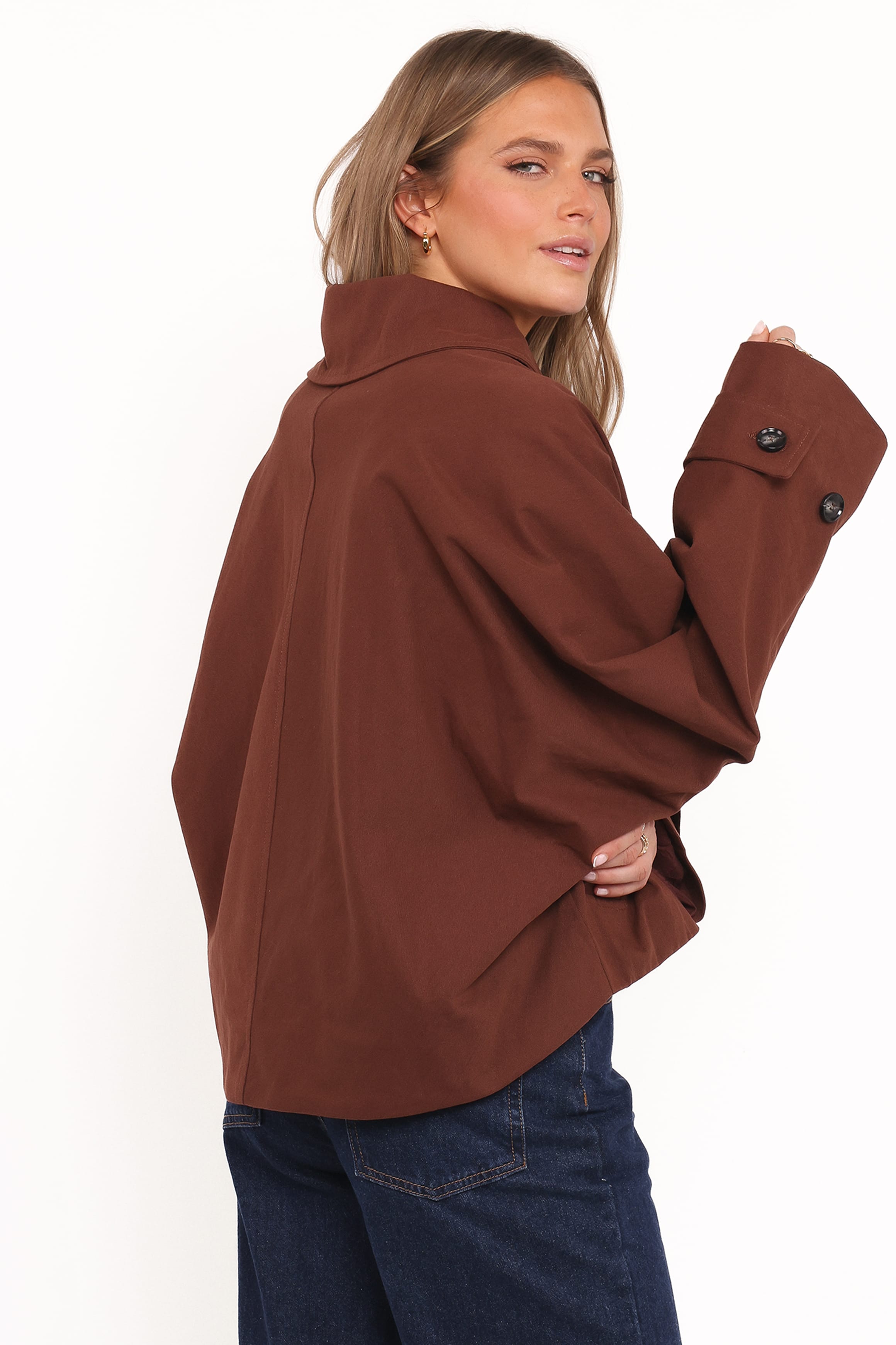 Notion Cropped Trench - Espresso