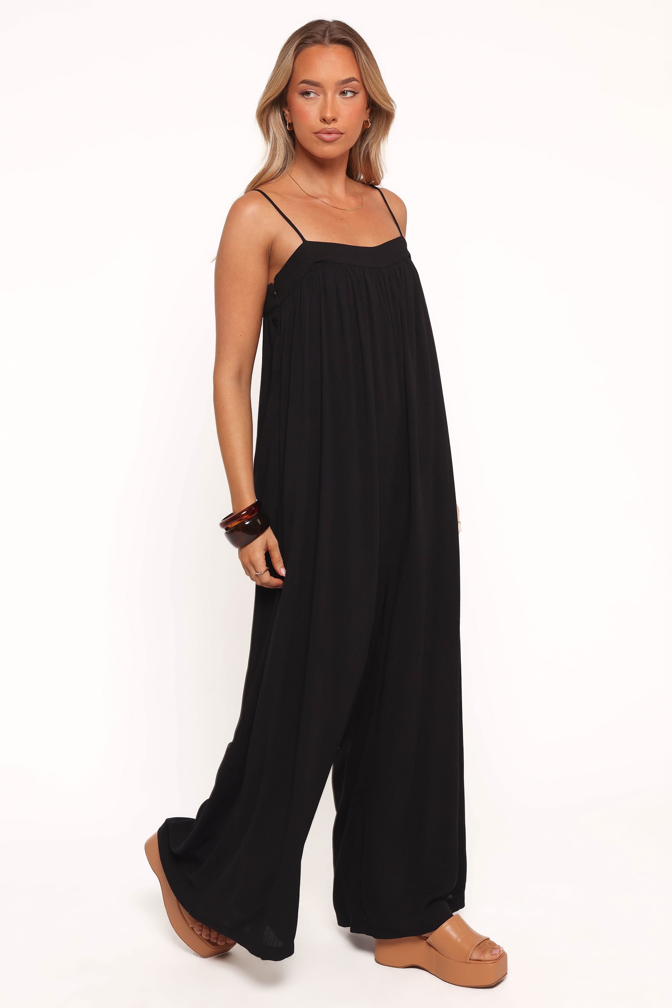 Abegail Flowy Jumpsuit - Black
