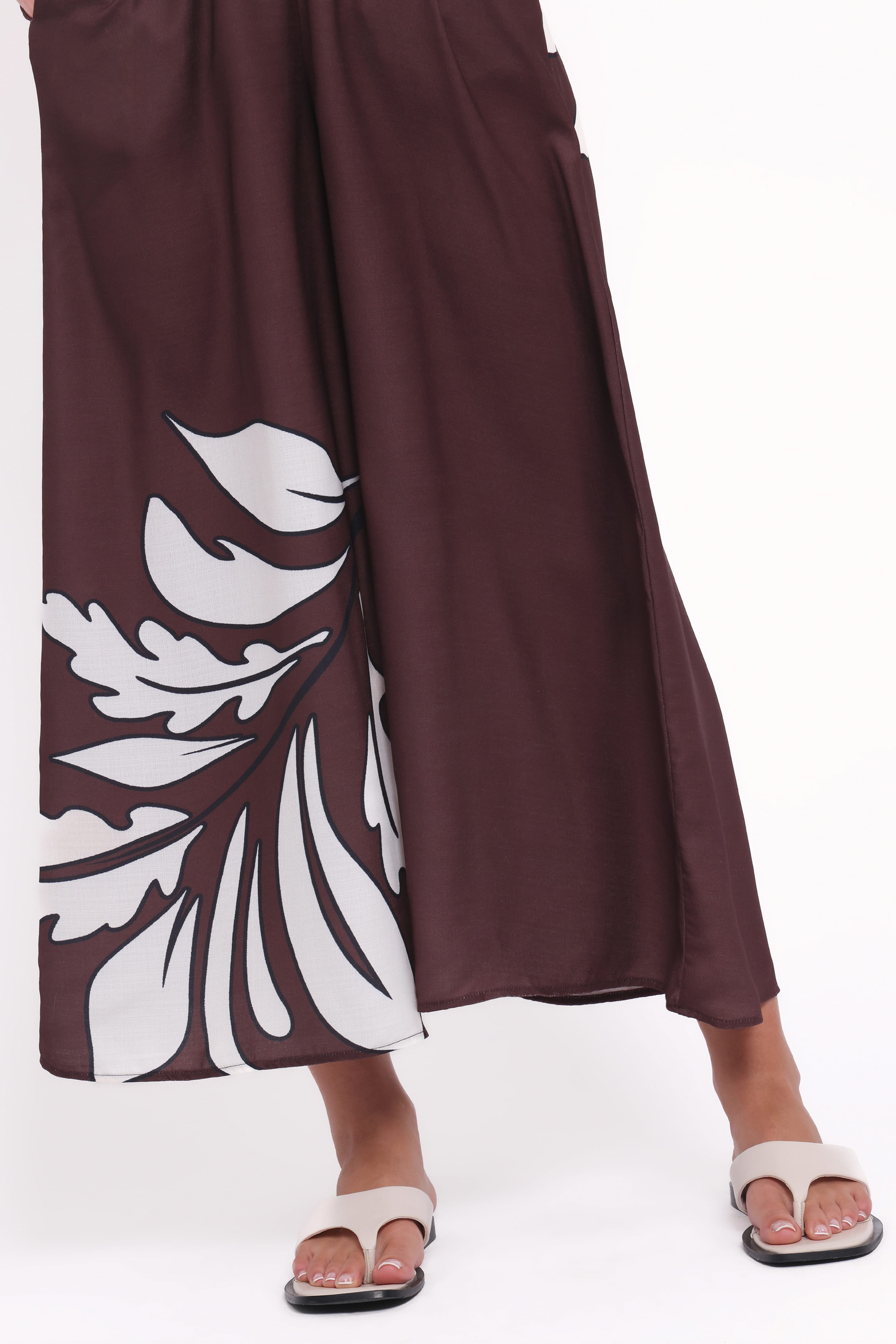 Delfina Jumpsuit - Brown Palm