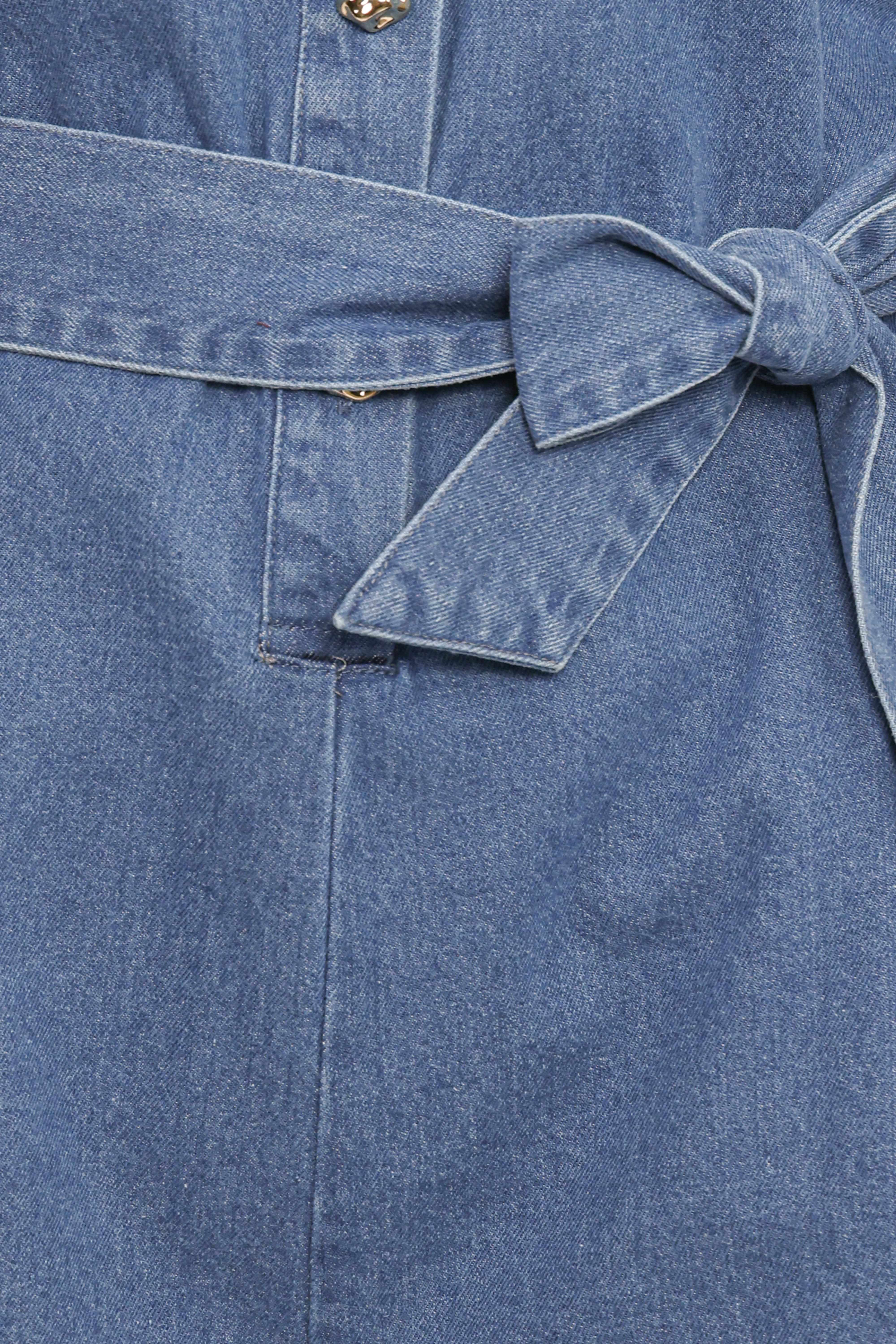 Hailey Denim Romper - Indigo