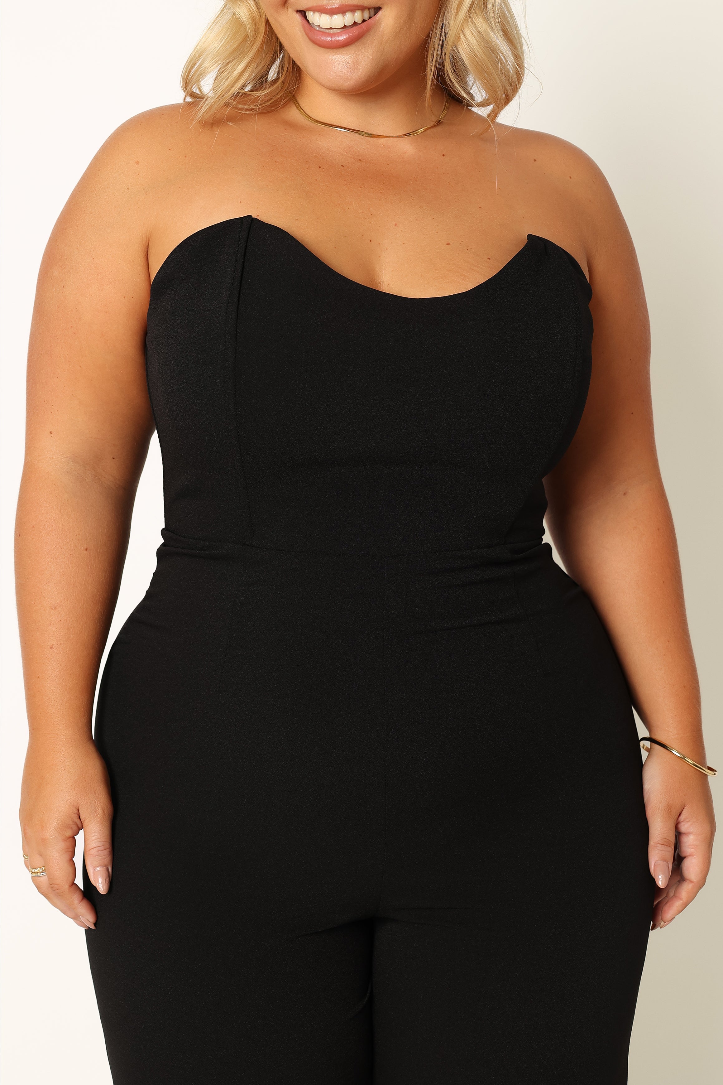 Nyla Sweetheart Jumpsuit - Black