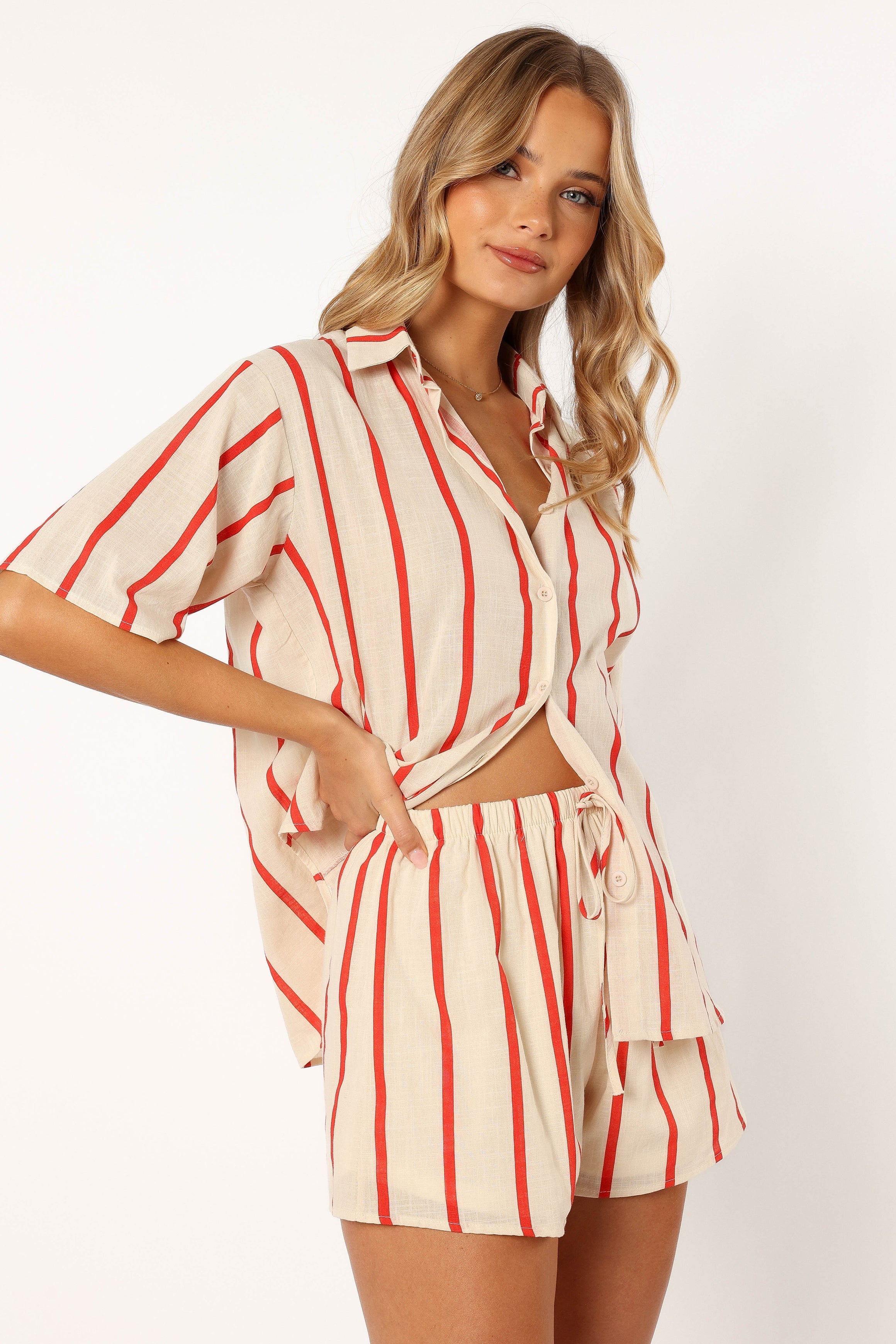 Myles Short Set - Red Stripe
