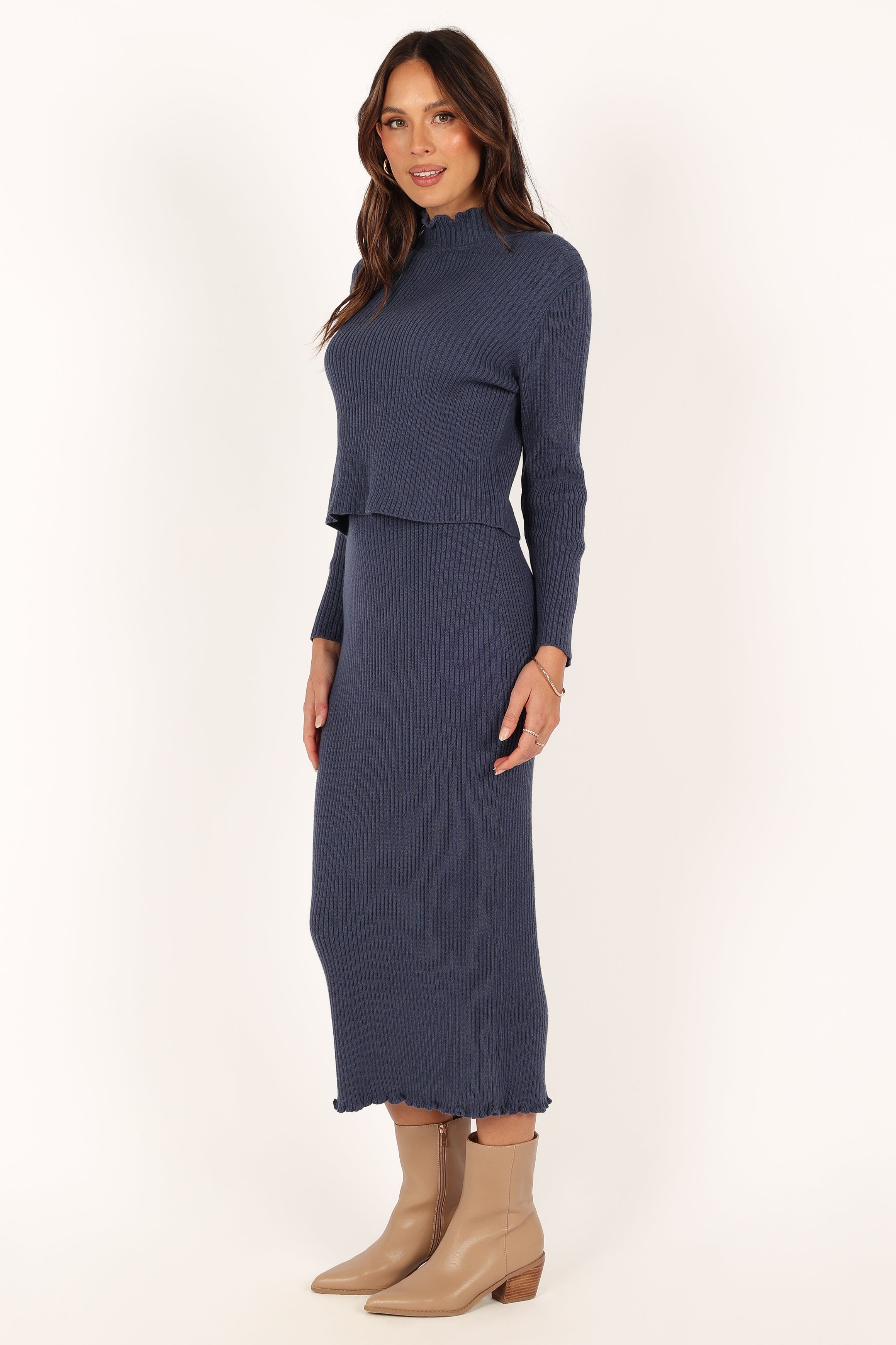 Payton Knitted Set - Navy