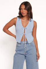 Kendall Knit Top - Light Blue